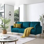 3 Seater Sofa in Suede Velvet
