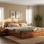 Wood Bed With Box Storage