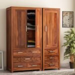 Wooden 3 Door Wardrobe for Clothes